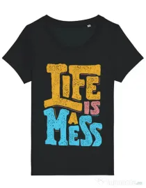 Tricou STANLEY STELLA dama Life Is A Mess Negru