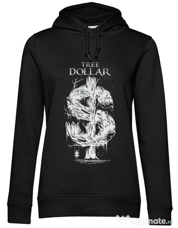 Hoodie dama cu gluga Tree Dollar Negru
