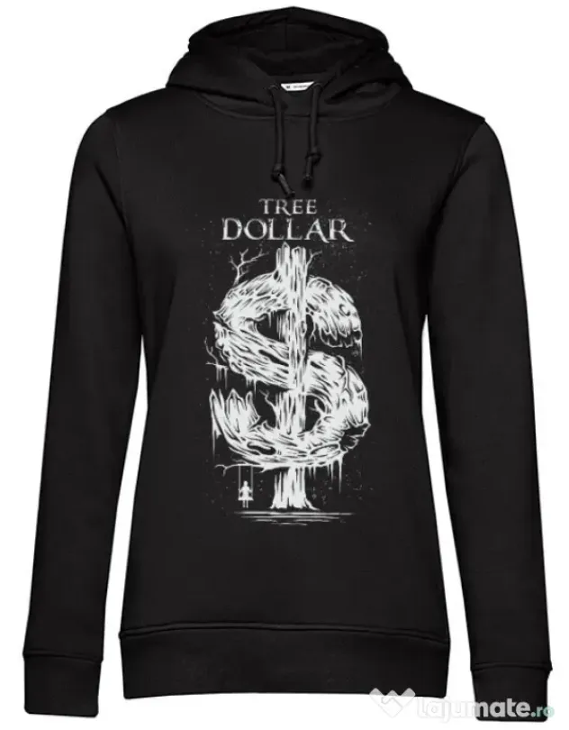 Hoodie dama cu gluga Tree Dollar Negru