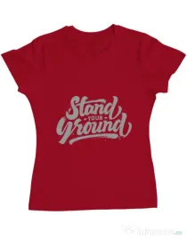 Tricou ADLER dama Stand Your Ground Rosu