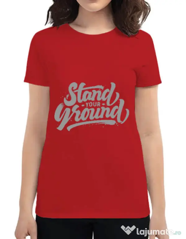 Tricou ADLER dama Stand Your Ground Rosu