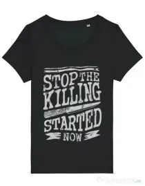 Tricou STANLEY STELLA dama Stop The Killing Started Now Negru