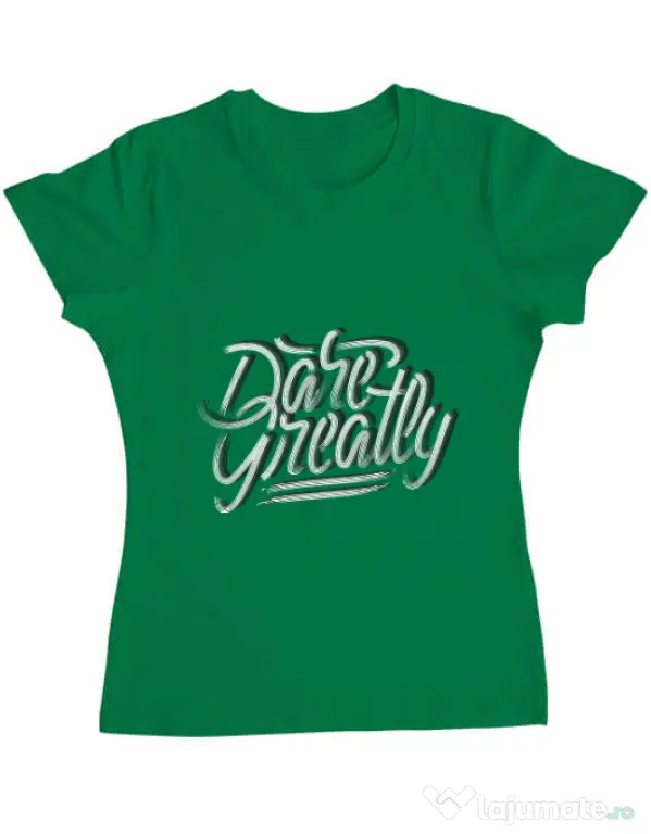 Tricou ADLER dama Dare Greatly Verde mediu