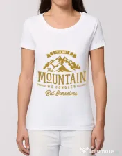 Tricou STANLEY STELLA dama Its not the mountain we conquer Alb