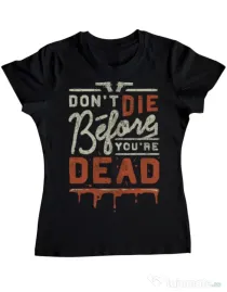 Tricou ADLER dama Dont die Negru