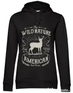 Hoodie dama cu gluga Wild Nature Negru