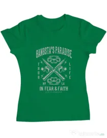 Tricou ADLER dama Gangstas Paradise Verde mediu