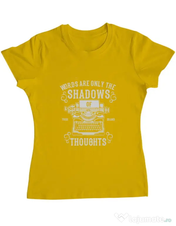 Tricou ADLER dama Shadows Of Thoughts Galben