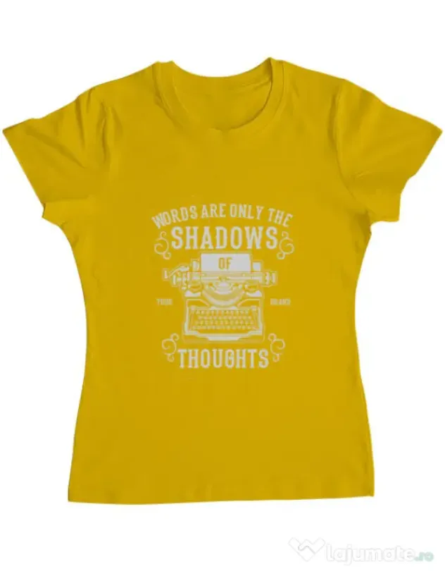 Tricou ADLER dama Shadows Of Thoughts Galben