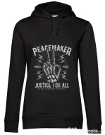 Hoodie dama cu gluga Peace Maker Negru