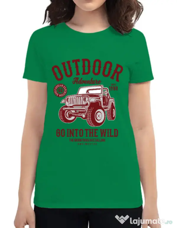 Tricou ADLER dama Outdoor Adventure Verde mediu