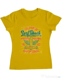 Tricou ADLER dama Surf Beach Galben
