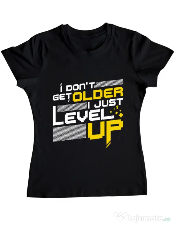 Tricou ADLER dama I dont get older Negru