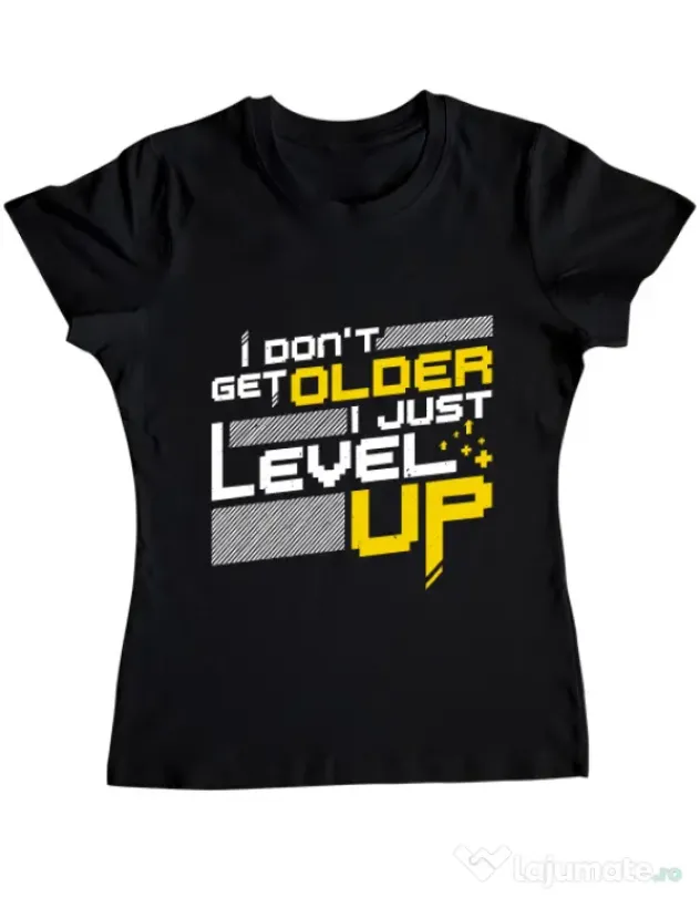Tricou ADLER dama I dont get older Negru