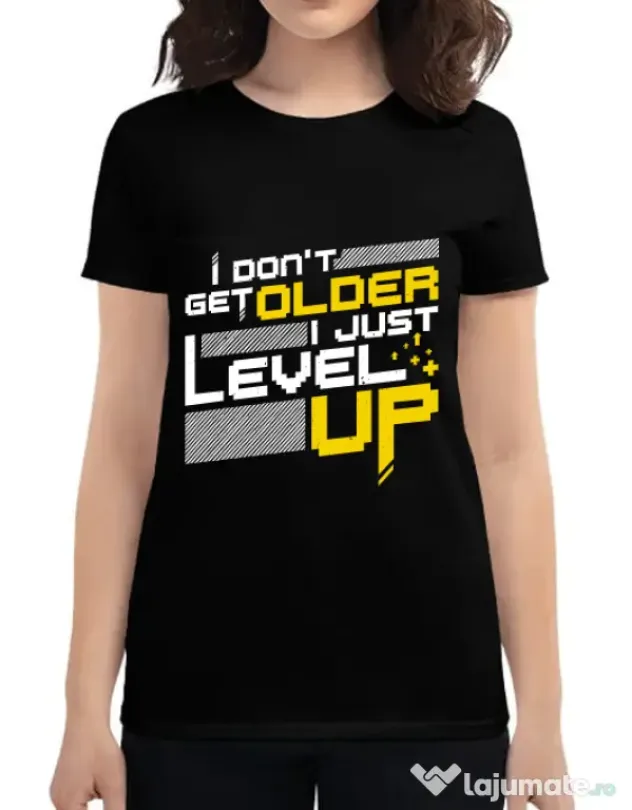 Tricou ADLER dama I dont get older Negru