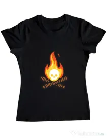 Tricou ADLER dama Skullfire Negru