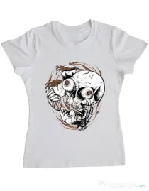 Tricou ADLER dama Coffee Addict Alb