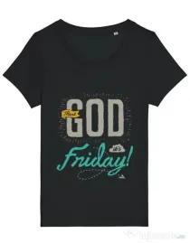 Tricou STANLEY STELLA dama Thank GOD its Friday Negru