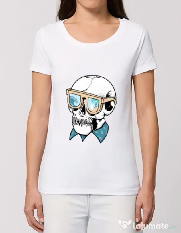 Tricou STANLEY STELLA dama Skull Holiday Alb