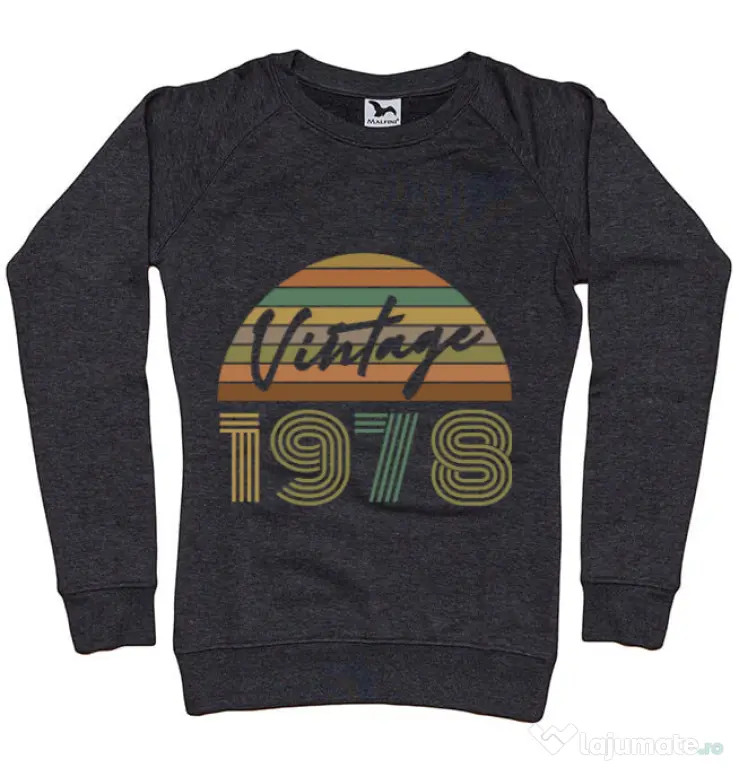 Bluza ADLER dama Vintage 1978 Negru melanj