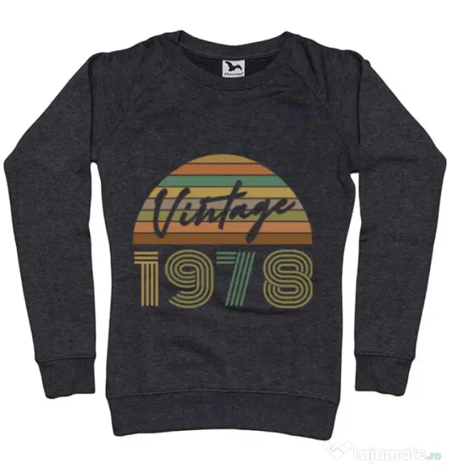 Bluza ADLER dama Vintage 1978 Negru melanj