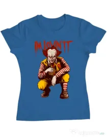 Tricou ADLER dama I'm Lovin IT Albastru azuriu