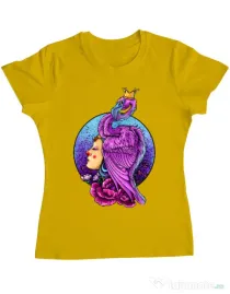 Tricou ADLER dama Queen Galben