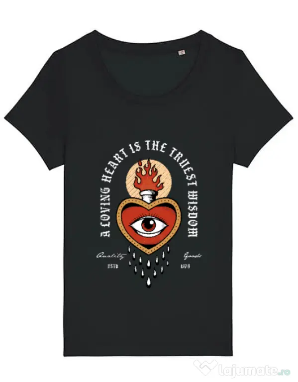 Tricou STANLEY STELLA dama Burning Heart Negru