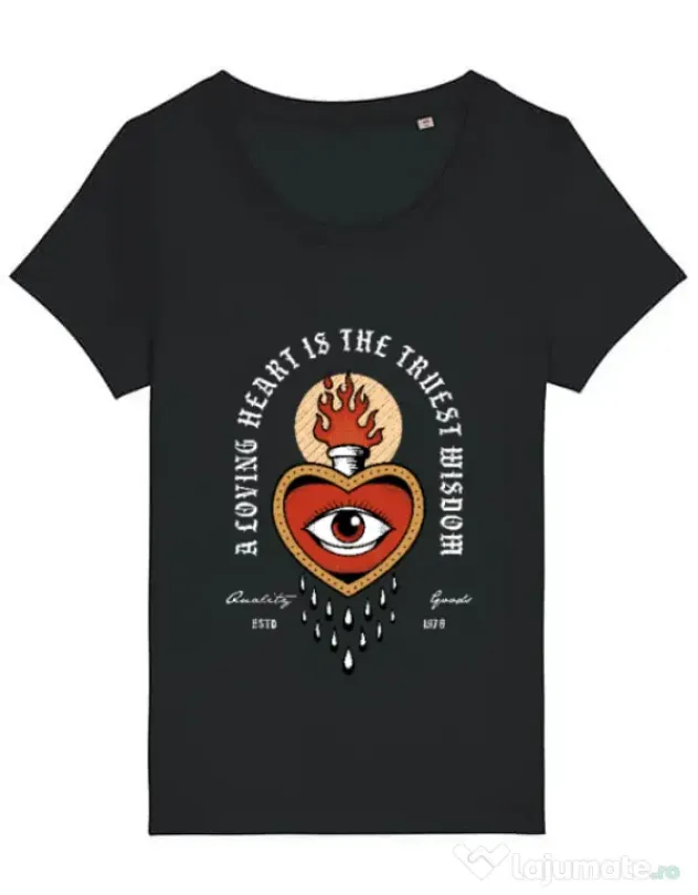 Tricou STANLEY STELLA dama Burning Heart Negru