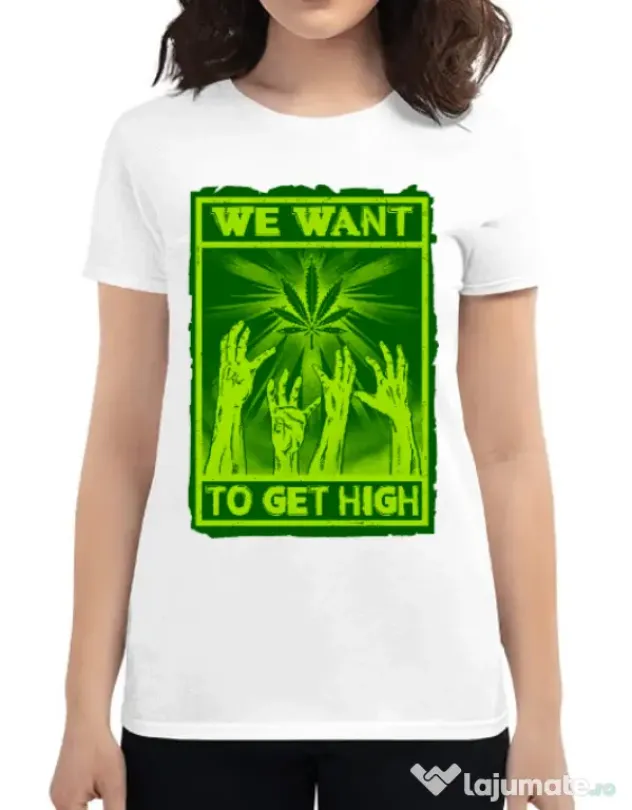 Tricou ADLER dama High zombies Alb