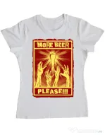 Tricou ADLER dama Thirsty zombies Alb