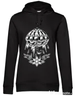 Hoodie dama cu gluga Umbrella Tattoo Negru