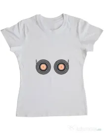 Tricou ADLER dama Boobs Rhythm Alb