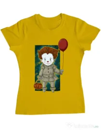 Tricou ADLER dama Little clown Galben