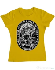 Tricou ADLER dama Fishing problem Galben