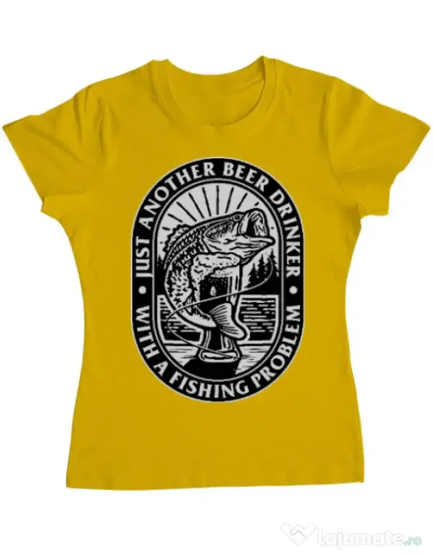Tricou ADLER dama Fishing problem Galben