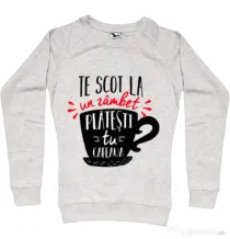 Bluza ADLER dama Te scot la un zambet Migdala melanj