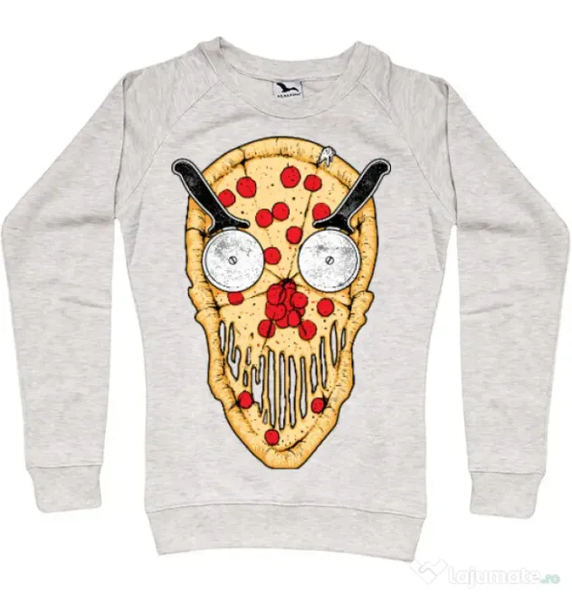 Bluza ADLER dama Pizza skull Migdala melanj