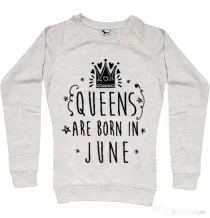 Bluza ADLER dama Queens are born in June Migdala melanj