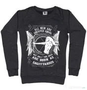 Bluza ADLER dama The best men are born as Sagittarius Negru melanj 