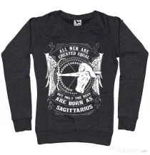 Bluza ADLER dama The best men are born as Sagittarius Negru melanj