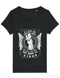 Tricou STANLEY STELLA dama The best men are born as Virgo Negru