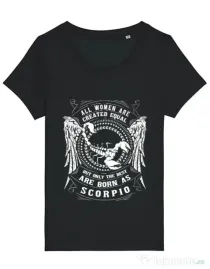 Tricou STANLEY STELLA dama The best women are born as Scorpio Negru