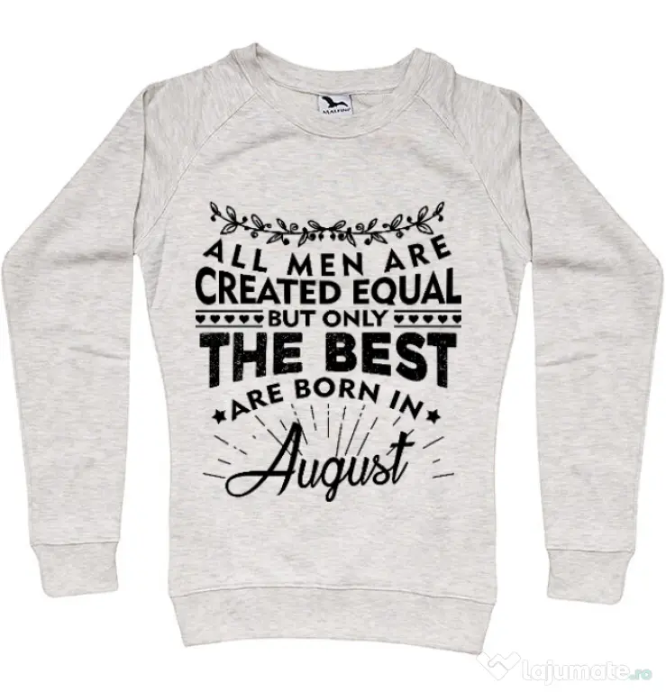 Bluza ADLER dama The best men are born in August Migdala melanj