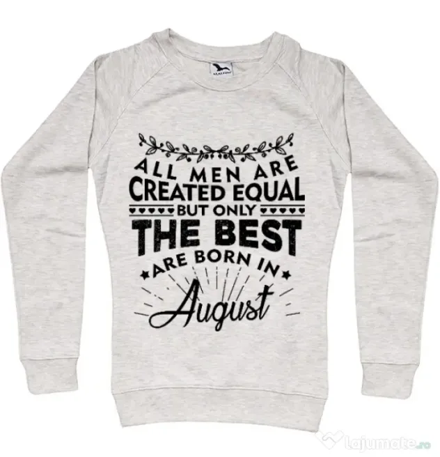 Bluza ADLER dama The best men are born in August Migdala melanj