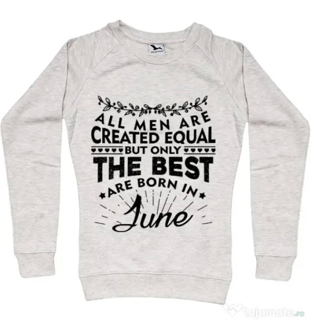 Bluza ADLER dama The best men are born in June Migdala melanj