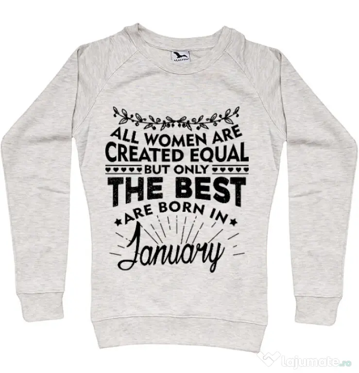 Bluza ADLER dama The best women are born in January Migdala melanj