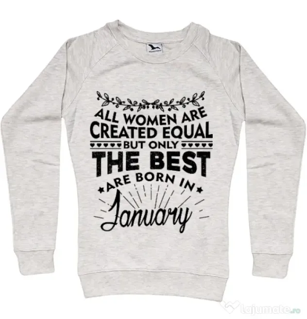 Bluza ADLER dama The best women are born in January Migdala melanj