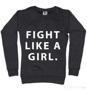 Bluza ADLER dama Fight like a girl Negru melanj 