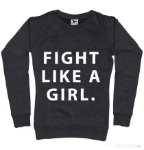 Bluza ADLER dama Fight like a girl Negru melanj